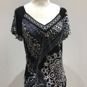 WHBM Flutter Sleeve Top